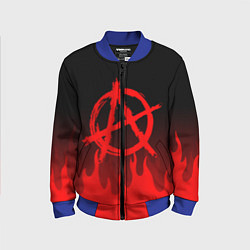 Бомбер детский АНАРХИЯ, цвет: 3D-синий