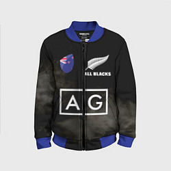 Бомбер детский ALL BLACKS, цвет: 3D-синий