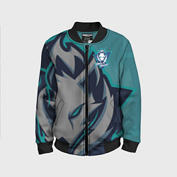 Бомбер детский Форма White wolves, цвет: 3D-черный