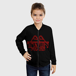Бомбер детский Twin Peaks, цвет: 3D-черный — фото 2