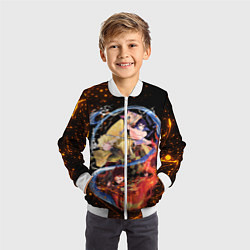 Бомбер детский KIMETSU NO YAIBA, цвет: 3D-белый — фото 2