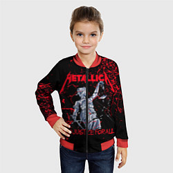 Бомбер детский Metallica, цвет: 3D-красный — фото 2