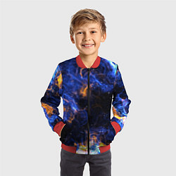 Бомбер детский Космос, цвет: 3D-красный — фото 2