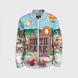 Бомбер детский Южный Парк, цвет: 3D-серый