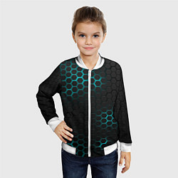Бомбер детский СТАЛЬНАЯ НЕОНОВАЯ БРОНЯ, цвет: 3D-белый — фото 2
