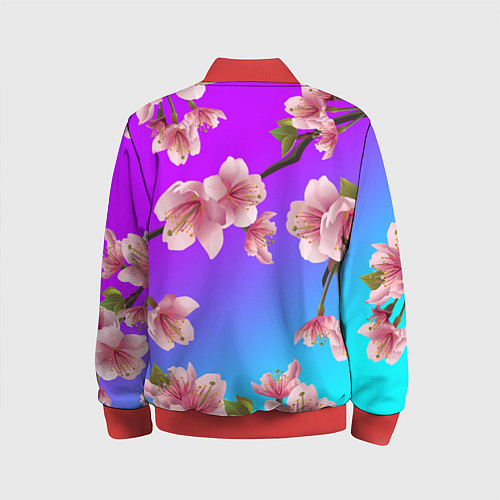 Детский бомбер САКУРА ВИШНЯ / 3D-Красный – фото 2