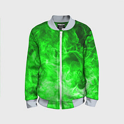Бомбер детский ОГОНЬ GREEN NEON, цвет: 3D-серый