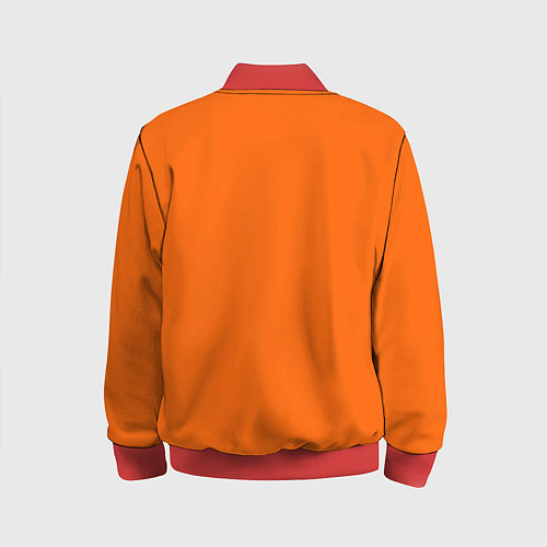 Детский бомбер Цвет апельсиновая корка / 3D-Красный – фото 2