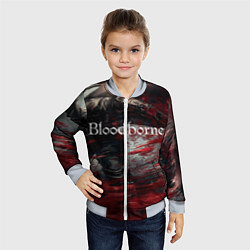 Бомбер детский Bloodborne, цвет: 3D-серый — фото 2