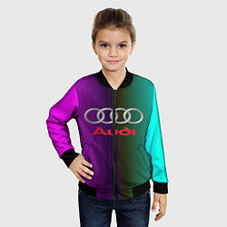 Бомбер детский Audi, цвет: 3D-черный — фото 2