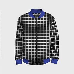Бомбер детский Клечатая, цвет: 3D-синий