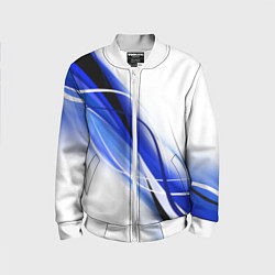 Бомбер детский GEOMETRY STRIPES BLUE, цвет: 3D-белый