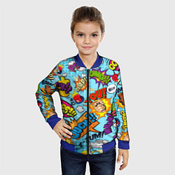 Бомбер детский COMICS ART, цвет: 3D-синий — фото 2