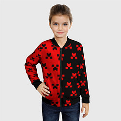 Бомбер детский MINECRAFT CREEPER, цвет: 3D-черный — фото 2