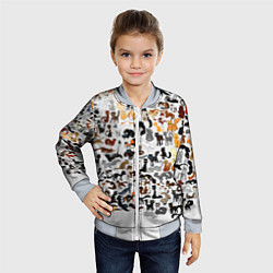 Бомбер детский Котики, цвет: 3D-серый — фото 2