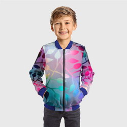Бомбер детский Листья, цвет: 3D-синий — фото 2
