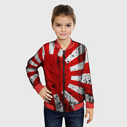 Бомбер детский ЯПОНСКИЙ ФЛАГ, цвет: 3D-красный — фото 2