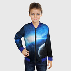 Бомбер детский Космос, цвет: 3D-синий — фото 2