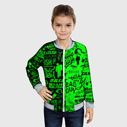Бомбер детский BILLIE EILISH БИЛЛИ АЙЛИШ, цвет: 3D-серый — фото 2