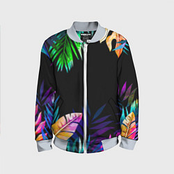 Бомбер детский Тропическая Ночь, цвет: 3D-серый