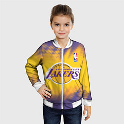 Бомбер детский Los Angeles Lakers, цвет: 3D-белый — фото 2