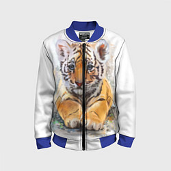 Бомбер детский Tiger Art, цвет: 3D-синий