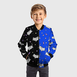 Бомбер детский КИСЫ, цвет: 3D-черный — фото 2