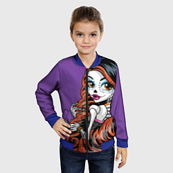 Бомбер детский Calavera skelita 22, цвет: 3D-синий — фото 2