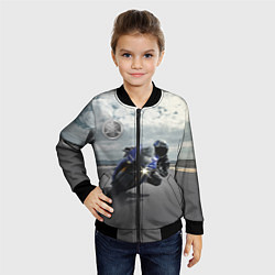 Бомбер детский Yamaha, цвет: 3D-черный — фото 2