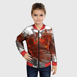 Бомбер детский ОГОНЬ, цвет: 3D-красный — фото 2