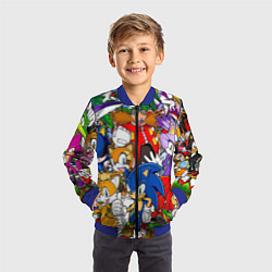 Бомбер детский Sonic, цвет: 3D-синий — фото 2
