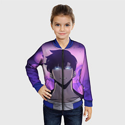 Бомбер детский Поднятие уровня в одиночку, цвет: 3D-синий — фото 2