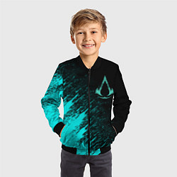 Бомбер детский Assassins Creed Valhalla, цвет: 3D-черный — фото 2