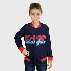 Бомбер детский LOVE K-POP, цвет: 3D-красный — фото 2