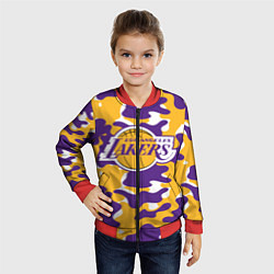 Бомбер детский LA LAKERS ЛЕЙКЕРС, цвет: 3D-красный — фото 2