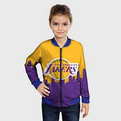 Бомбер детский LOS ANGELES LAKERS, цвет: 3D-синий — фото 2