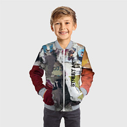 Бомбер детский Street art, цвет: 3D-серый — фото 2
