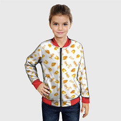 Бомбер детский Baked Goods Kowalski Pattern, цвет: 3D-красный — фото 2