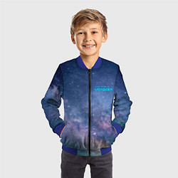 Бомбер детский Услышь мой вой уже, это Voyager, цвет: 3D-синий — фото 2