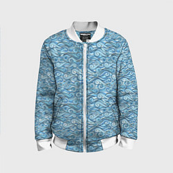 Бомбер детский Море волнуется, цвет: 3D-белый
