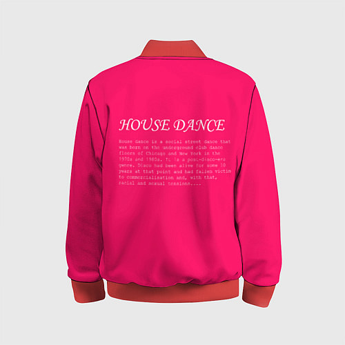 Детский бомбер House Dance History / 3D-Красный – фото 2