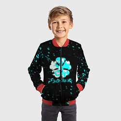 Бомбер детский Черный клевер, цвет: 3D-красный — фото 2