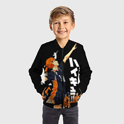 Бомбер детский ВОЛЕЙБОЛ!! HAIKYUU!!, цвет: 3D-черный — фото 2