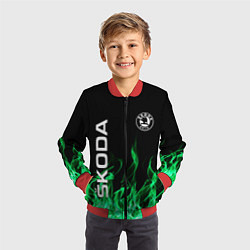 Бомбер детский SKODA, цвет: 3D-красный — фото 2