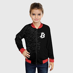 Бомбер детский БИТКОИН BITCOIN, цвет: 3D-красный — фото 2