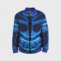 Бомбер детский Неоновая броня Neon Armor, цвет: 3D-синий