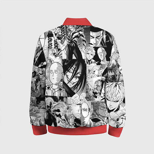 Детский бомбер One-Punch Man Ванпачмен / 3D-Красный – фото 2
