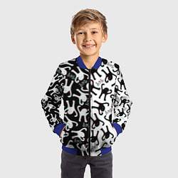 Бомбер детский МЕМ КОТ ЪУЪ СЪУКА, цвет: 3D-синий — фото 2