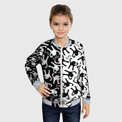 Бомбер детский МЕМ КОТ ЪУЪ СЪУКА, цвет: 3D-серый — фото 2