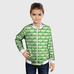 Бомбер детский Милые лягушки, цвет: 3D-белый — фото 2
